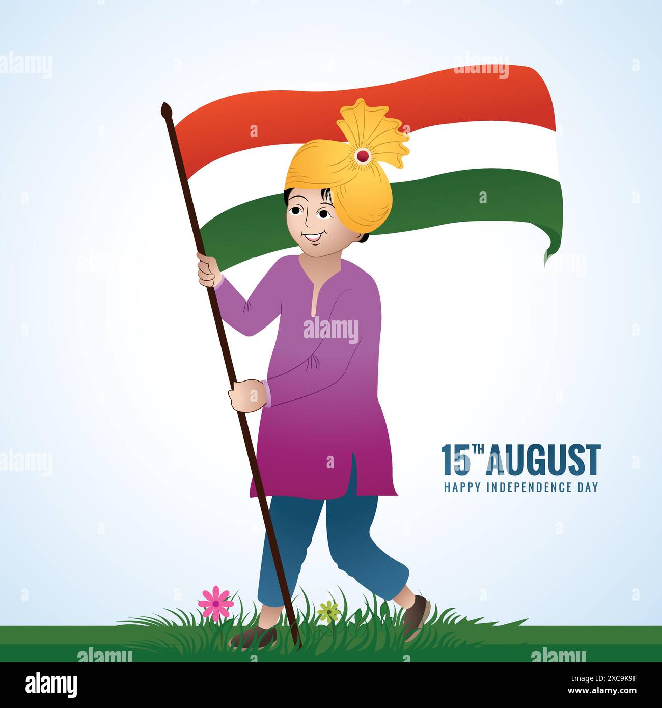 Women hand holding Indian flag with happy independence day background ...