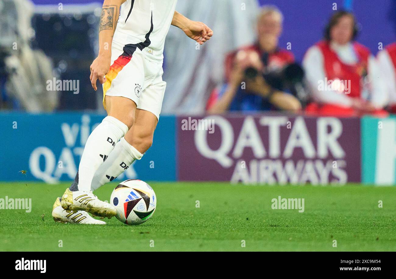 Qatar Airways sponsoring in the group stage match GERMANY, UK. , . on Jun 14, 2024 in Munich, Germany. Photographer: ddp images/star-images Credit: ddp media GmbH/Alamy Live News Stock Photo