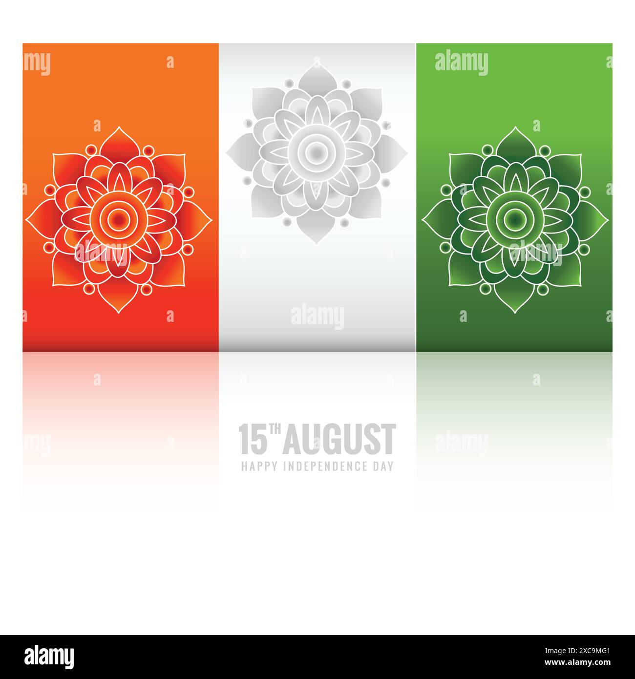 Tricolor indian flag celebration card background Stock Vector Image ...
