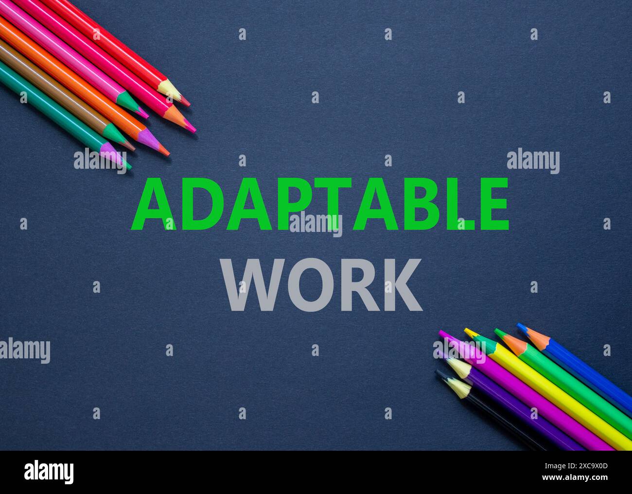 Adaptable work symbol. Concept words Adaptable work on beautiful black ...