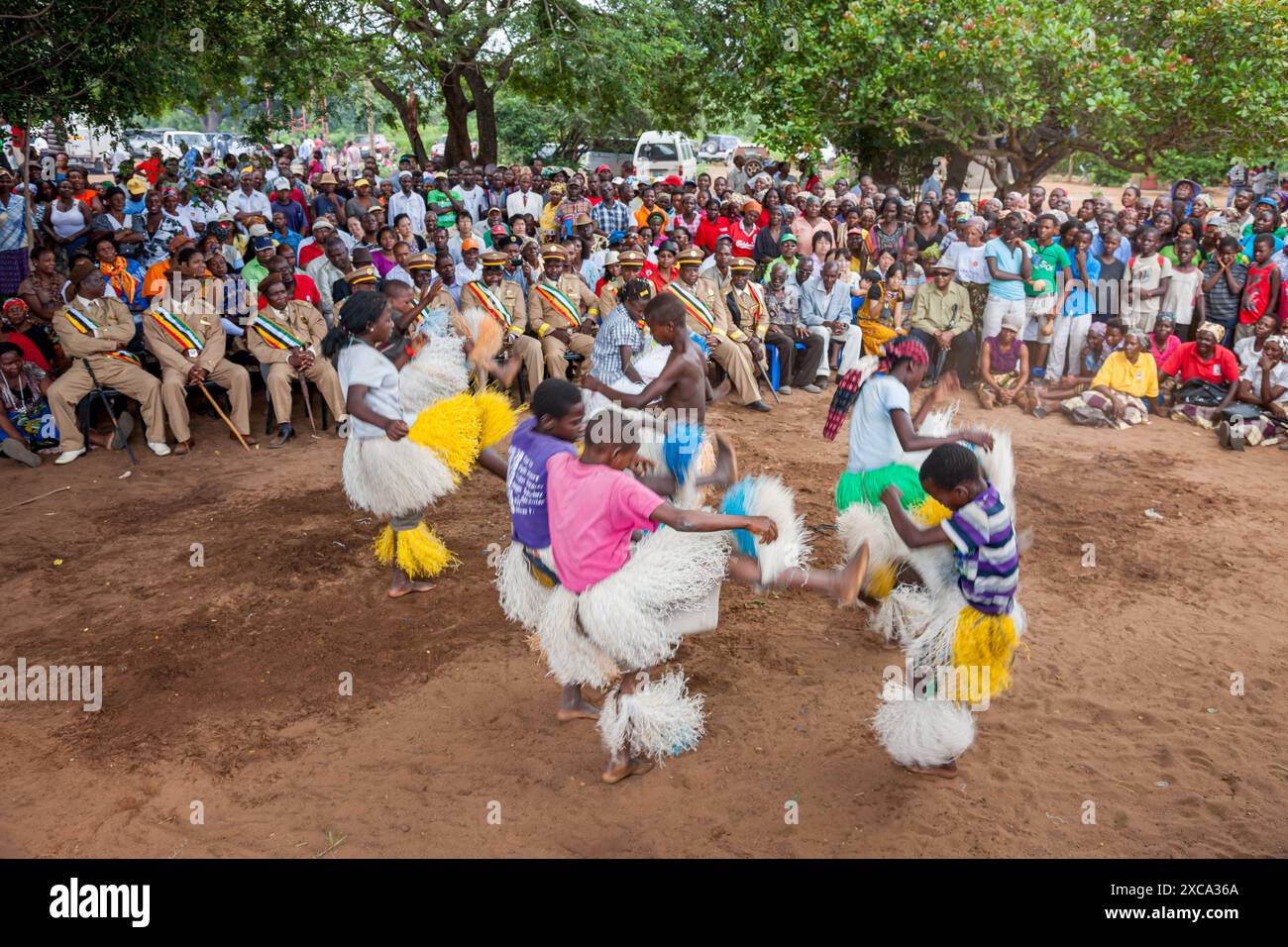 Mozambique, Maputo, Boane, Régulos, traditional authorities and dancers ...