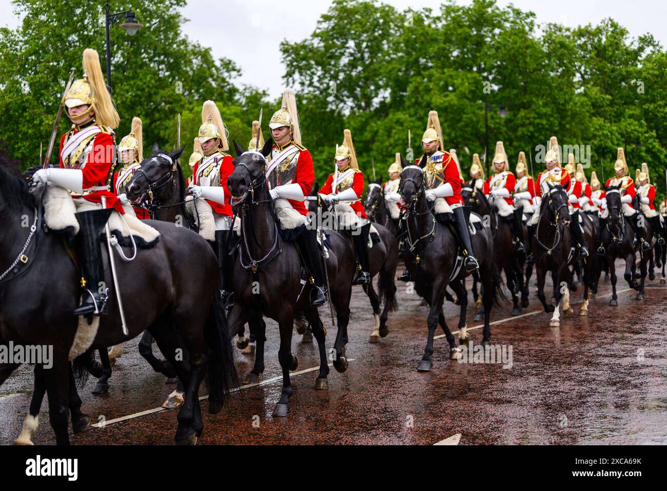 London, England, UK. 15th June, 2024. Horses are used during the King's