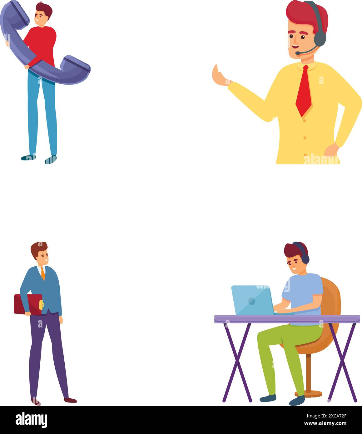 Distance learning icons set cartoon vector. People during educational ...