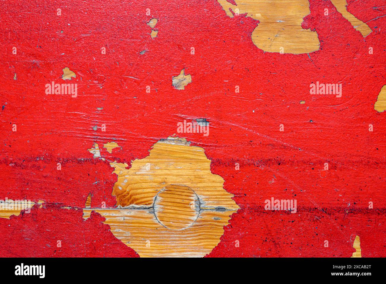 The top of a rustic wooden table from a Waterloo café. Stock Photo