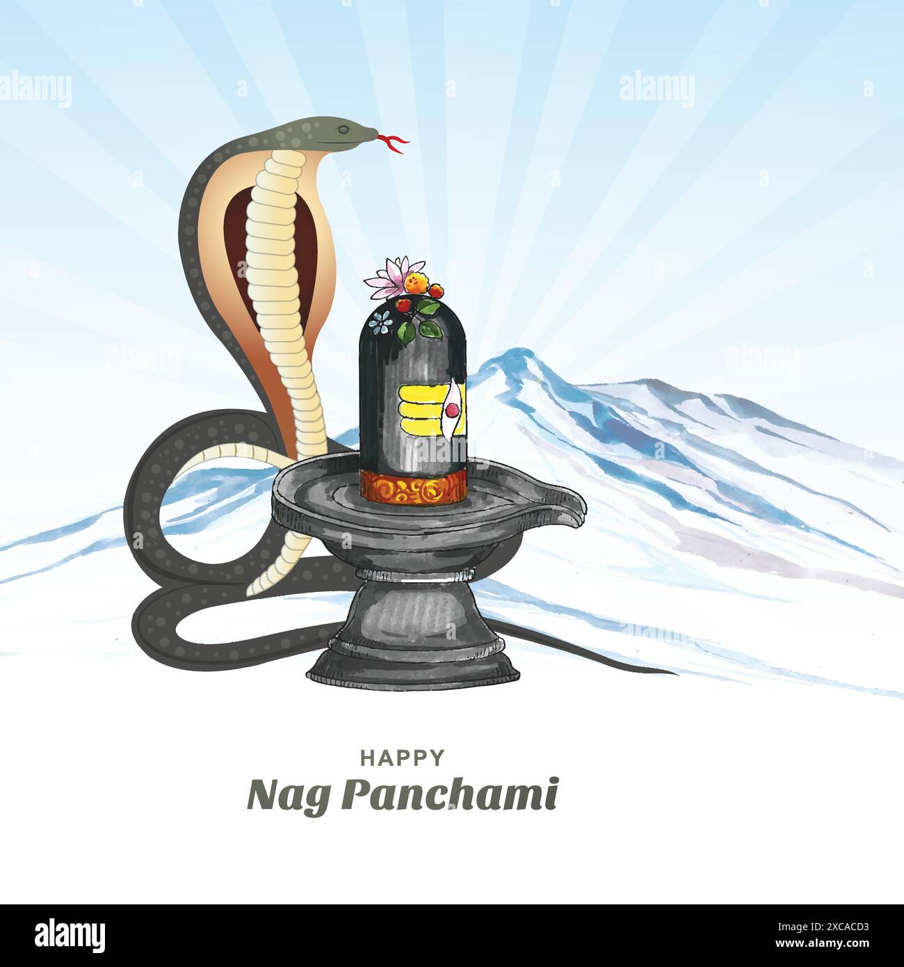 Beautiful nag panchami card on indian festival celebration background ...