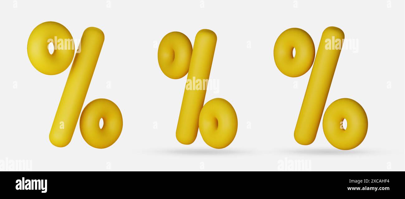 Percent sign. Percentage, discount, sale, promotion concept. 3d vector ...