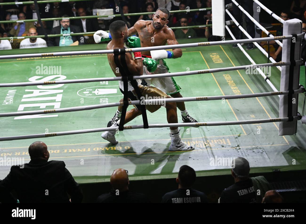 Sao Paulo, Sao Paulo, Brasil. 15th June, 2024. Sao Paulo (SP), 06/15/2024 - FIGHT/BOX/HEBERT CONCEicao/ESQUIVA FALCAO/SP - .The fighters Hebert Conceicao x Esquiva Falcao will fight together at the Spaten Fight Night event held at Komplexo Tempo, in Sao Paulo, this Saturday, June 15, 2024. (Credit Image: © Andre Ribeiro/TheNEWS2 via ZUMA Press Wire) EDITORIAL USAGE ONLY! Not for Commercial USAGE! Credit: ZUMA Press, Inc./Alamy Live News Stock Photo