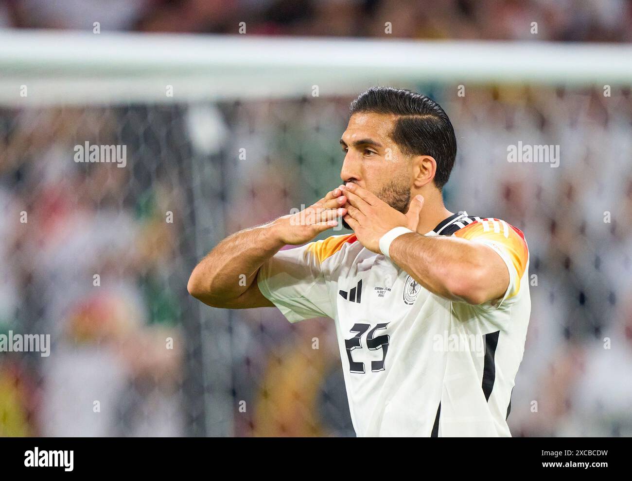 Emre Can, DFB 25 celebrates his goal, happy, laugh, celebration, 5-1 in the group stage match GERMANY  - SCOTLAND 5-1 of the UEFA European Championships 2024  on Jun 14, 2024  in Munich, Germany.  Photographer: Peter Schatz Stock Photo