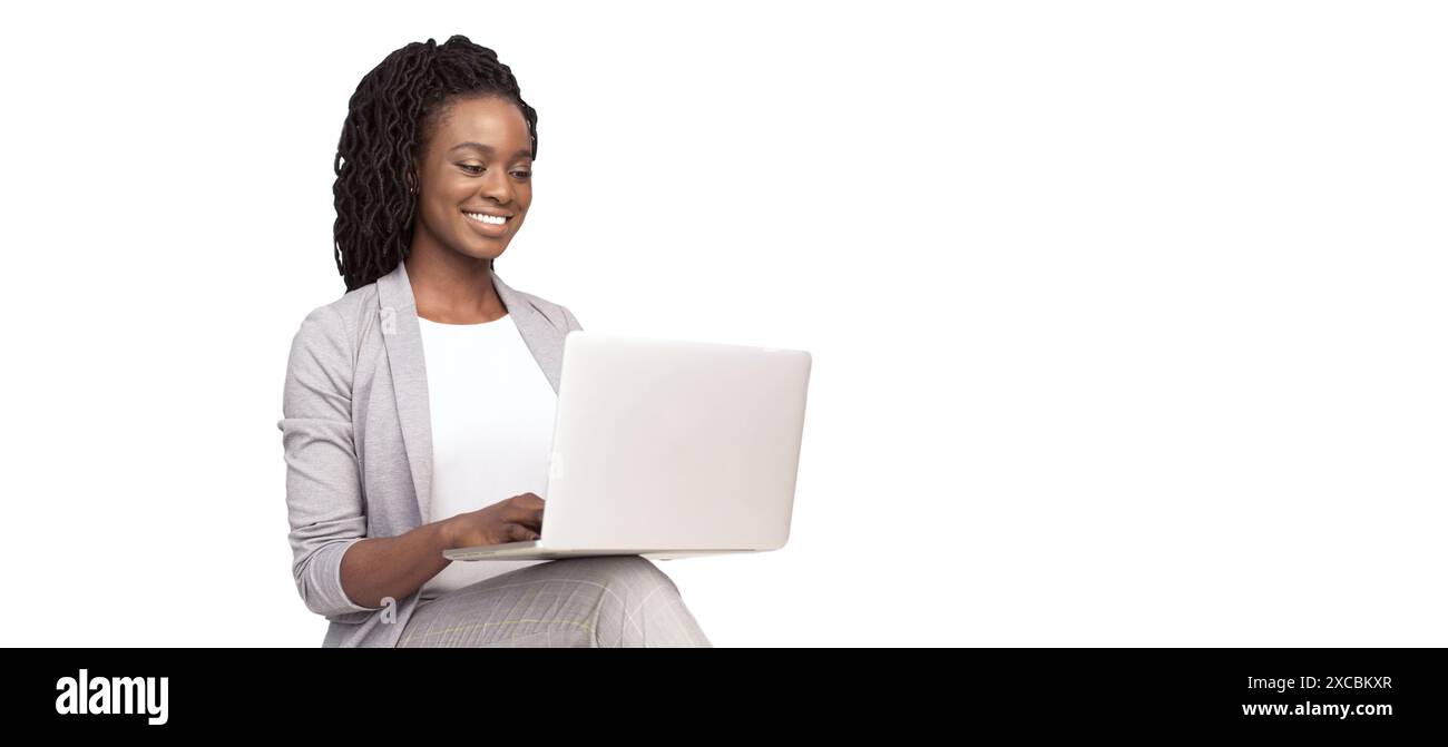 African american casual businesswoman using Cut Out Stock Images ...