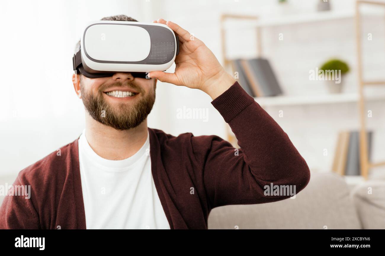 Human Using Virtual Headset Digitalization virtual communication hi-res stock photography and ...