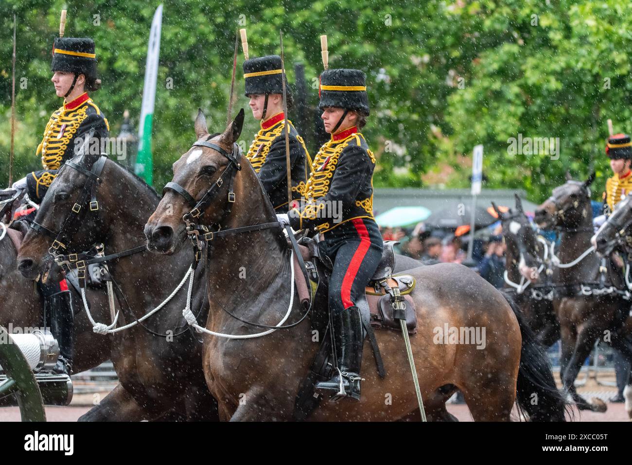 Kings Troop Royal Horse Artillery at Trooping the Colour 2024 in The