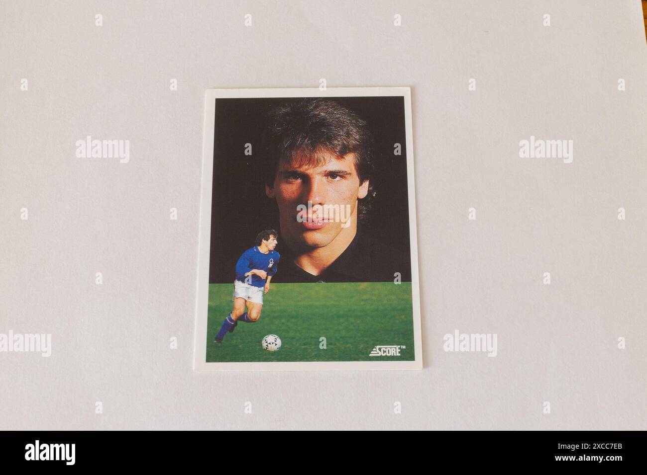 Sticker of Gianfranco Zola, former football player of Napoli, Parma, Chelsea and Italy national team in 1990s. Stock Photo