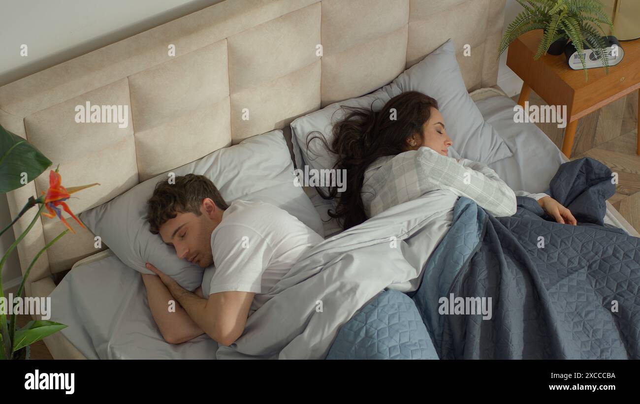 Boyfriend girlfriend man woman couple husband wife sleep together lying