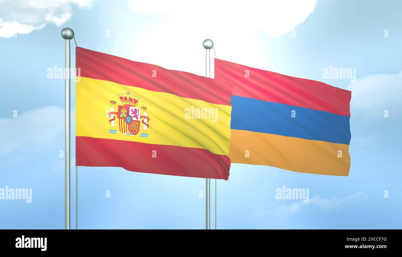Armenia map waving flag hi-res stock photography and images - Alamy