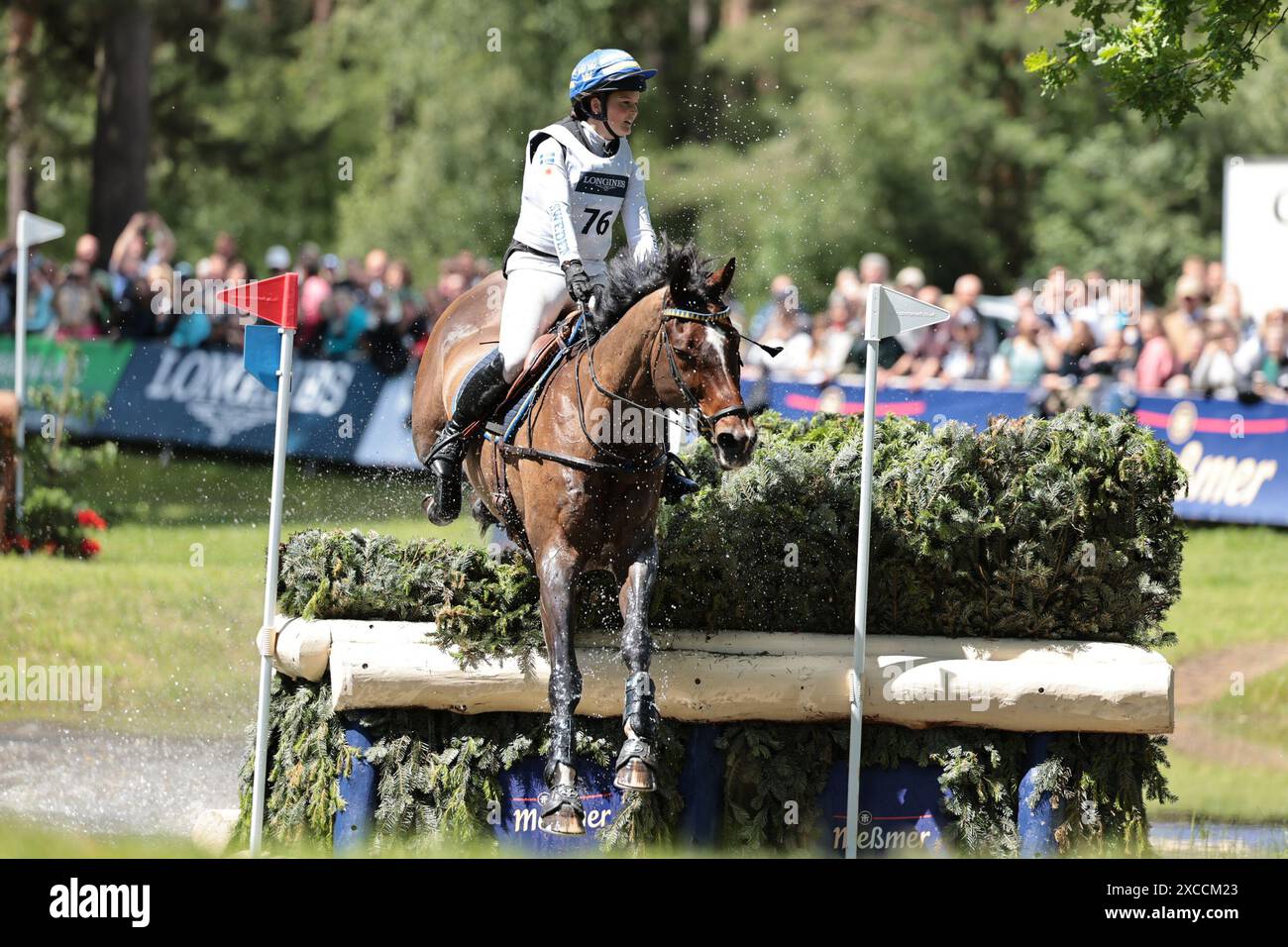 Malin Asai of Sweden with Golden Midnight during the CCI4* cross
