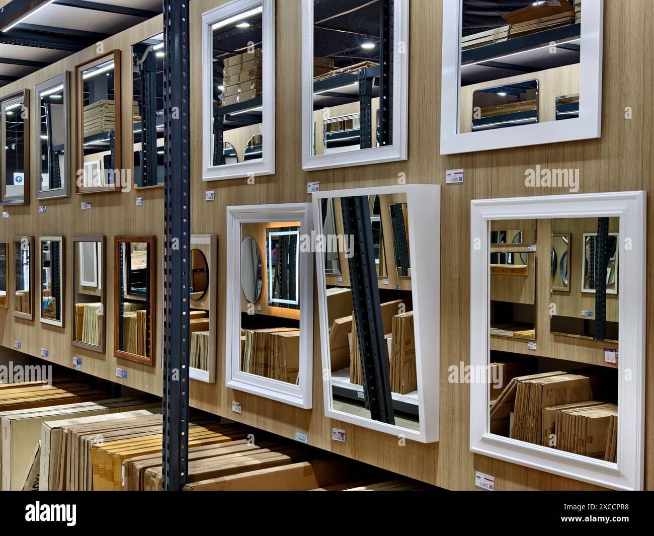 Mirror On Warehouse Racking Warehouse shelves stacked boxes hi-res stock photography and images - Alamy