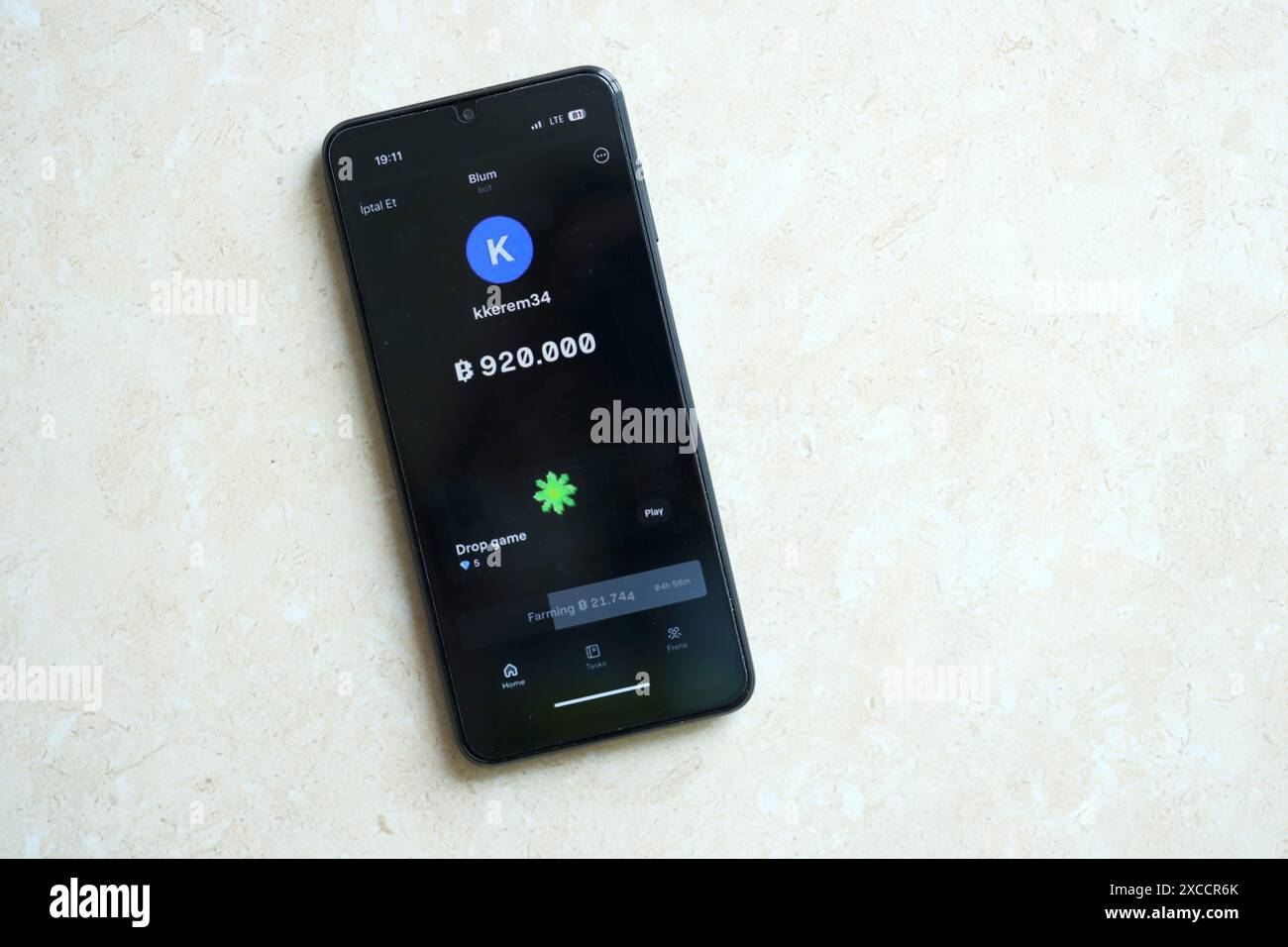 Blum Crypto telegram bot logo on mobile phone screen. Dusseldorf, Germany.  May 29, 2024 Stock Photo - Alamy