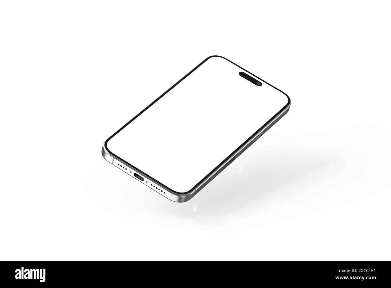 Smartphone 3D Rendering Isolated on White Background Stock Photo - Alamy