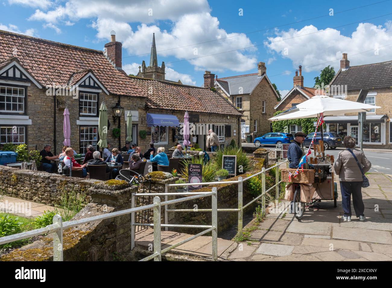 Thornton-le-Dale, view of the pretty village in North Yorkshire ...