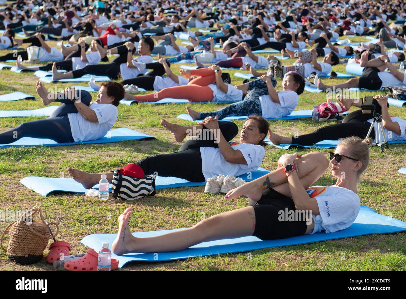 Yoga enthusiasts participate activity the International Day of Yoga