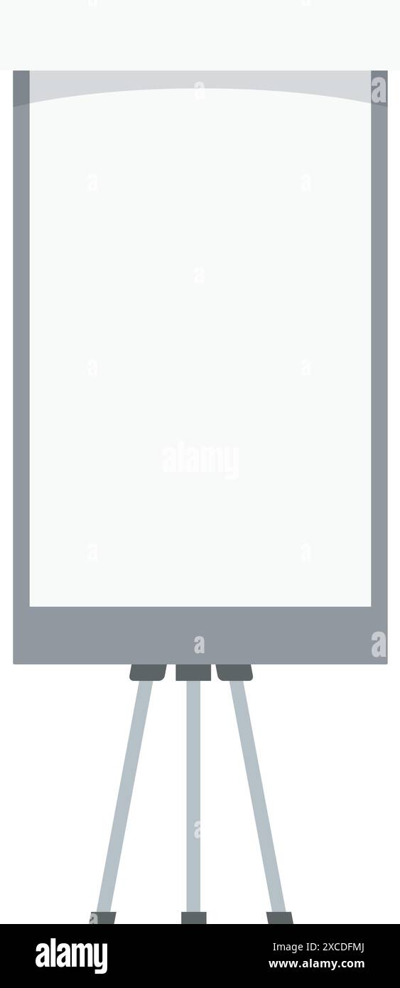 Blank white projection screen is standing on a tripod hi-res stock ...