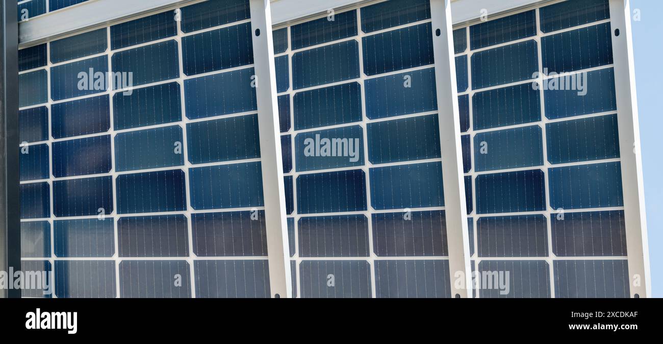 Close up solar panel background. Stock Photo