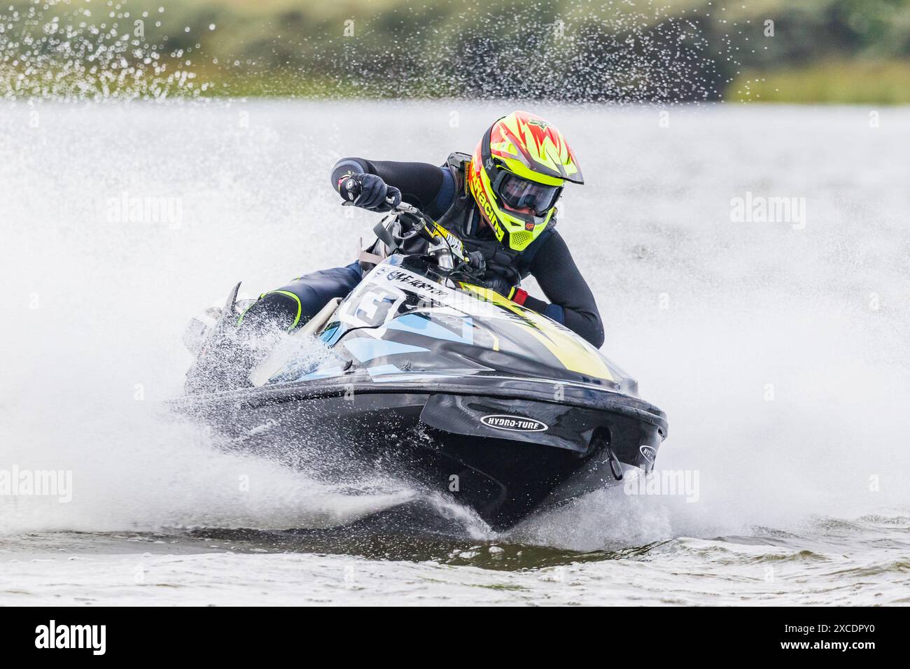 A rider on his jet ski racing in round 3 of the British Jet Ski racing