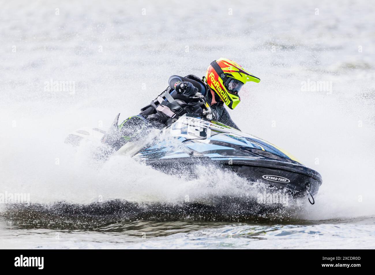A rider on his jet ski racing in round 3 of the British Jet Ski racing