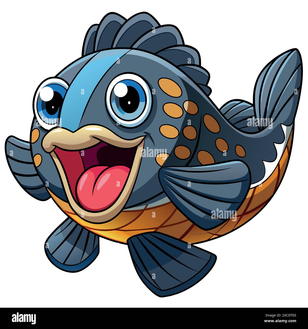 Black Dragonfish play vector kawaii. AI generated image. Clipart ...