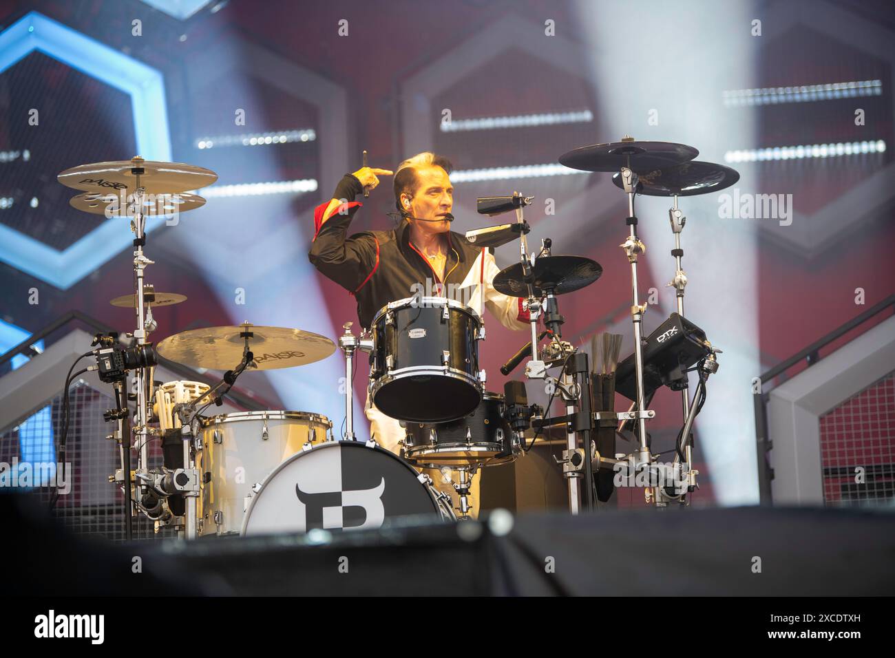 German punk rock band, Die Ärzte, performing at the Rock Im Park Festival in Nurnberg Stock
