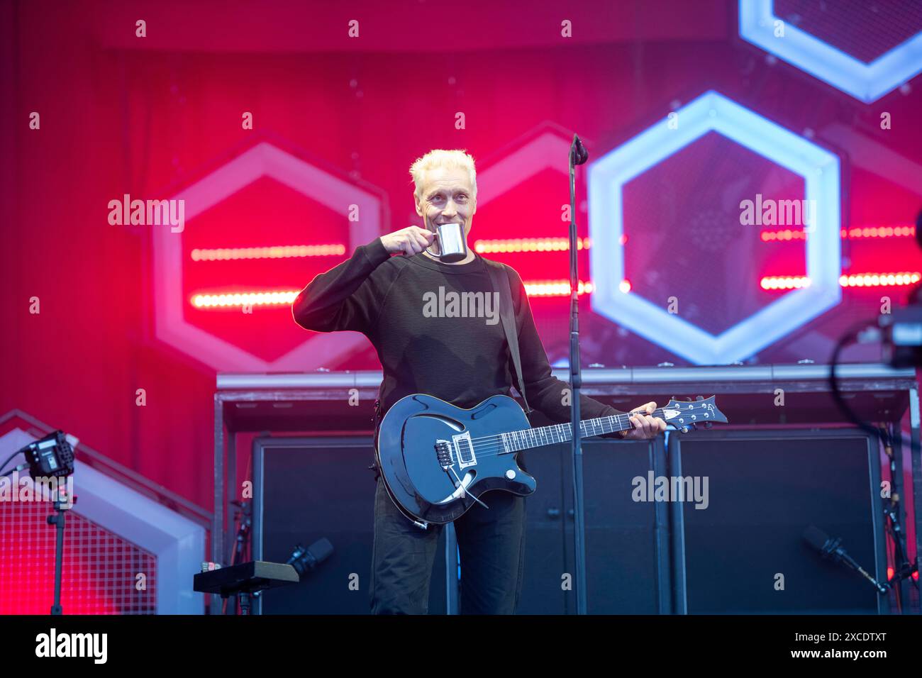 German punk rock band, Die Ärzte, performing at the Rock Im Park Festival in Nurnberg Stock