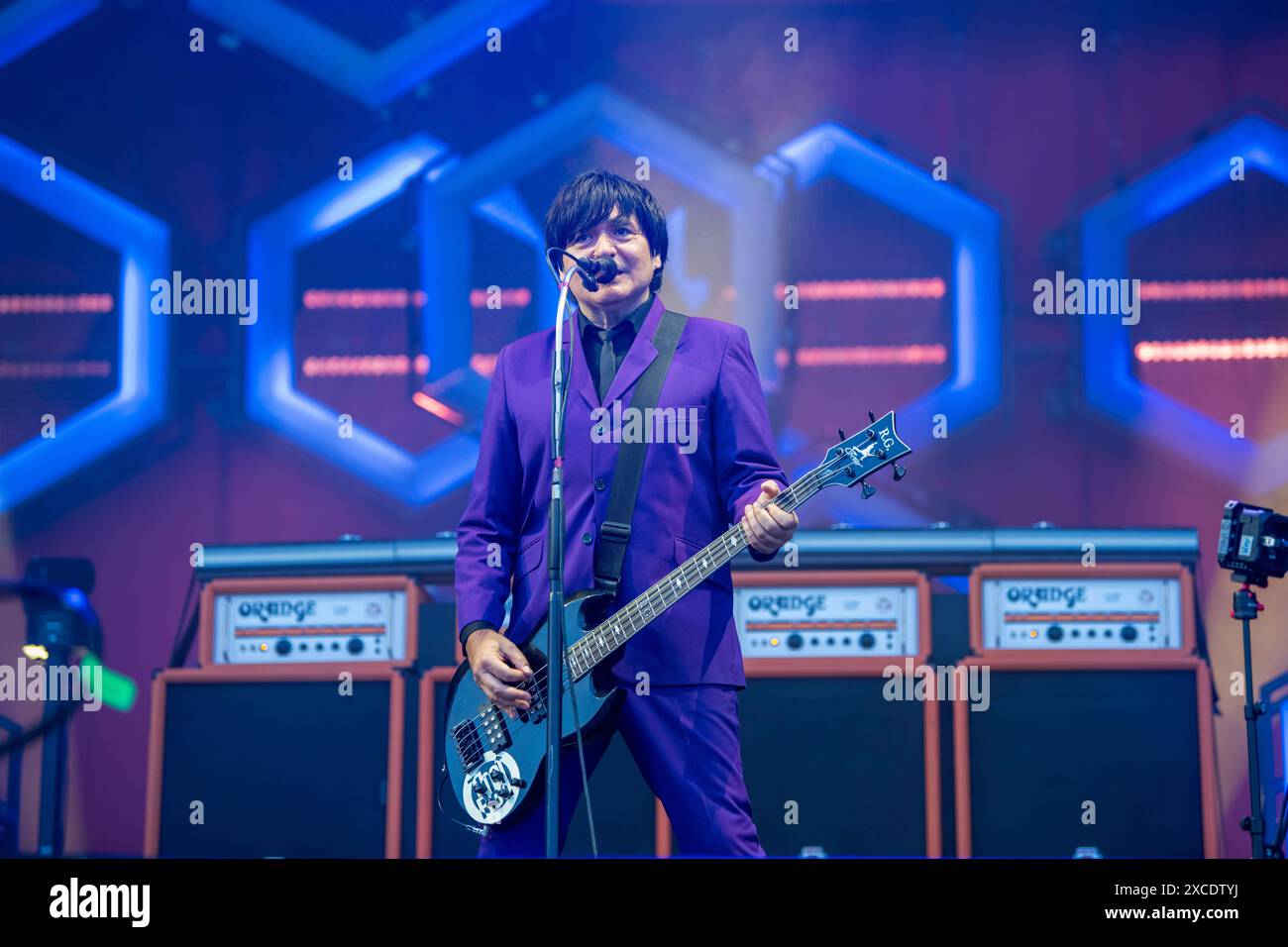 German punk rock band, Die Ärzte, performing at the Rock Im Park Festival in Nurnberg Stock