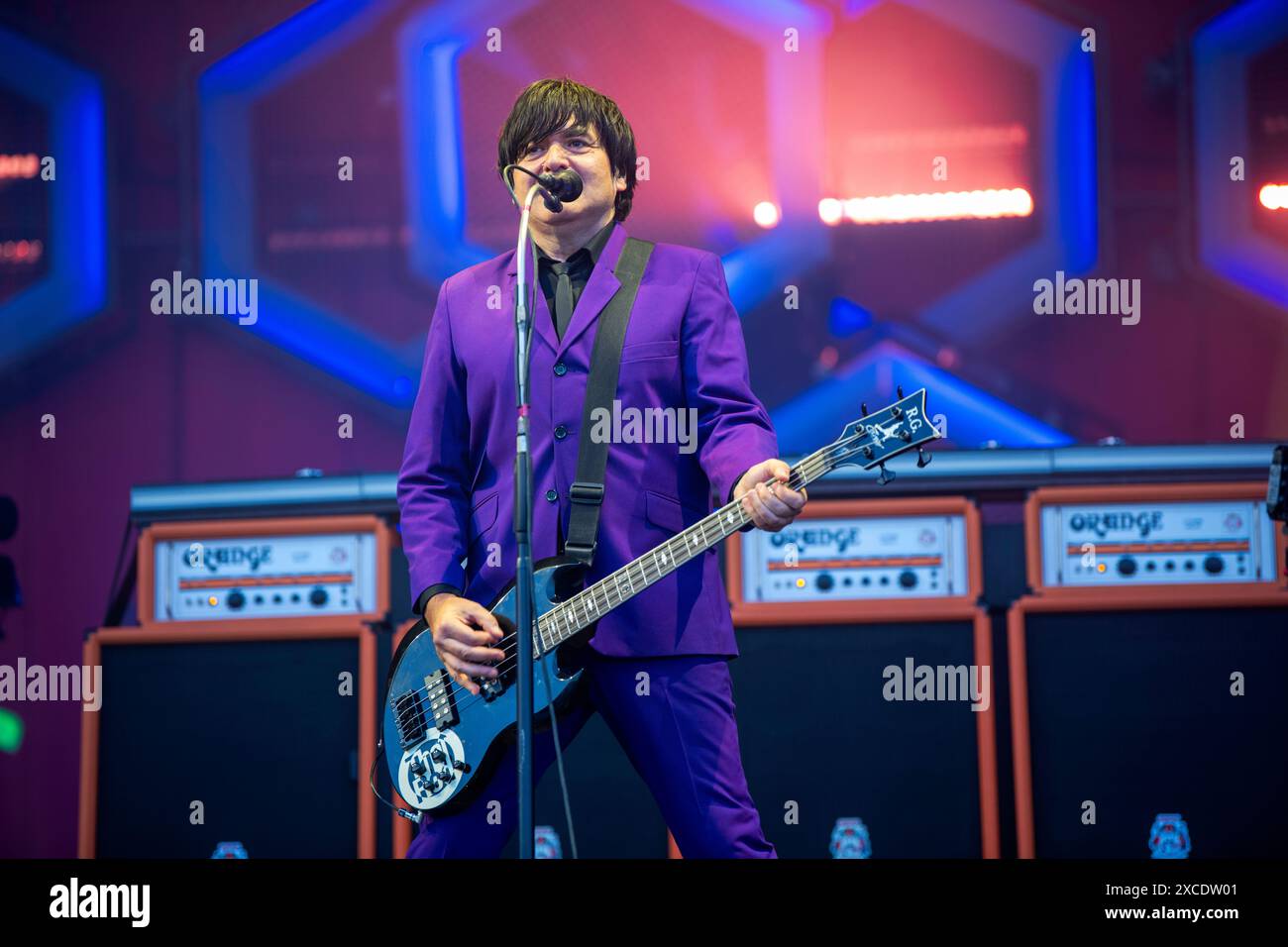 German punk rock band, Die Ärzte, performing at the Rock Im Park Festival in Nurnberg Stock