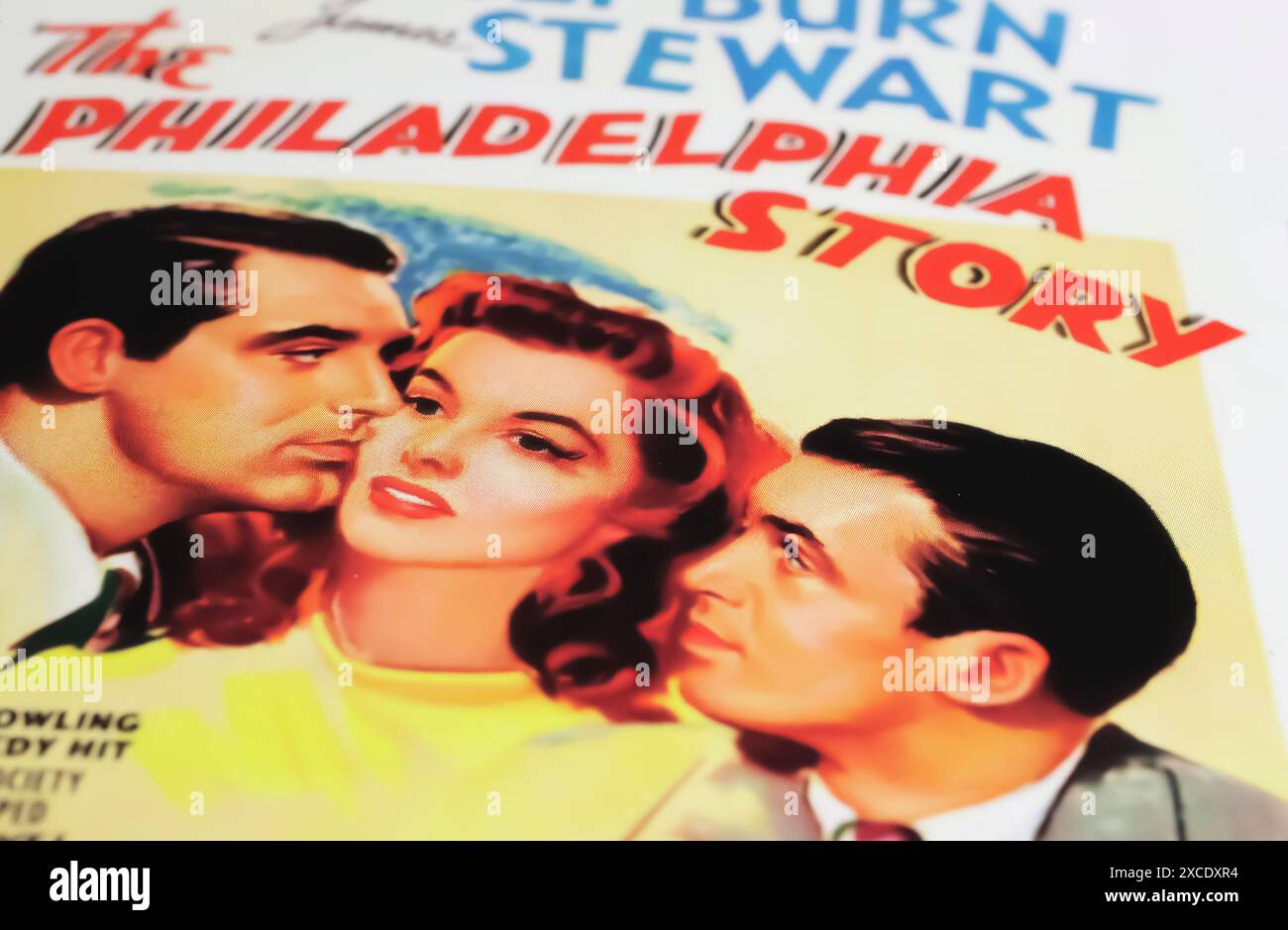 Viersen, Germany - May 9. 2024: Cinema film poster detail from movie The Philadelphia Story with Cary Grant, Katharine Hepburn, James Stewart from 194 Stock Photo