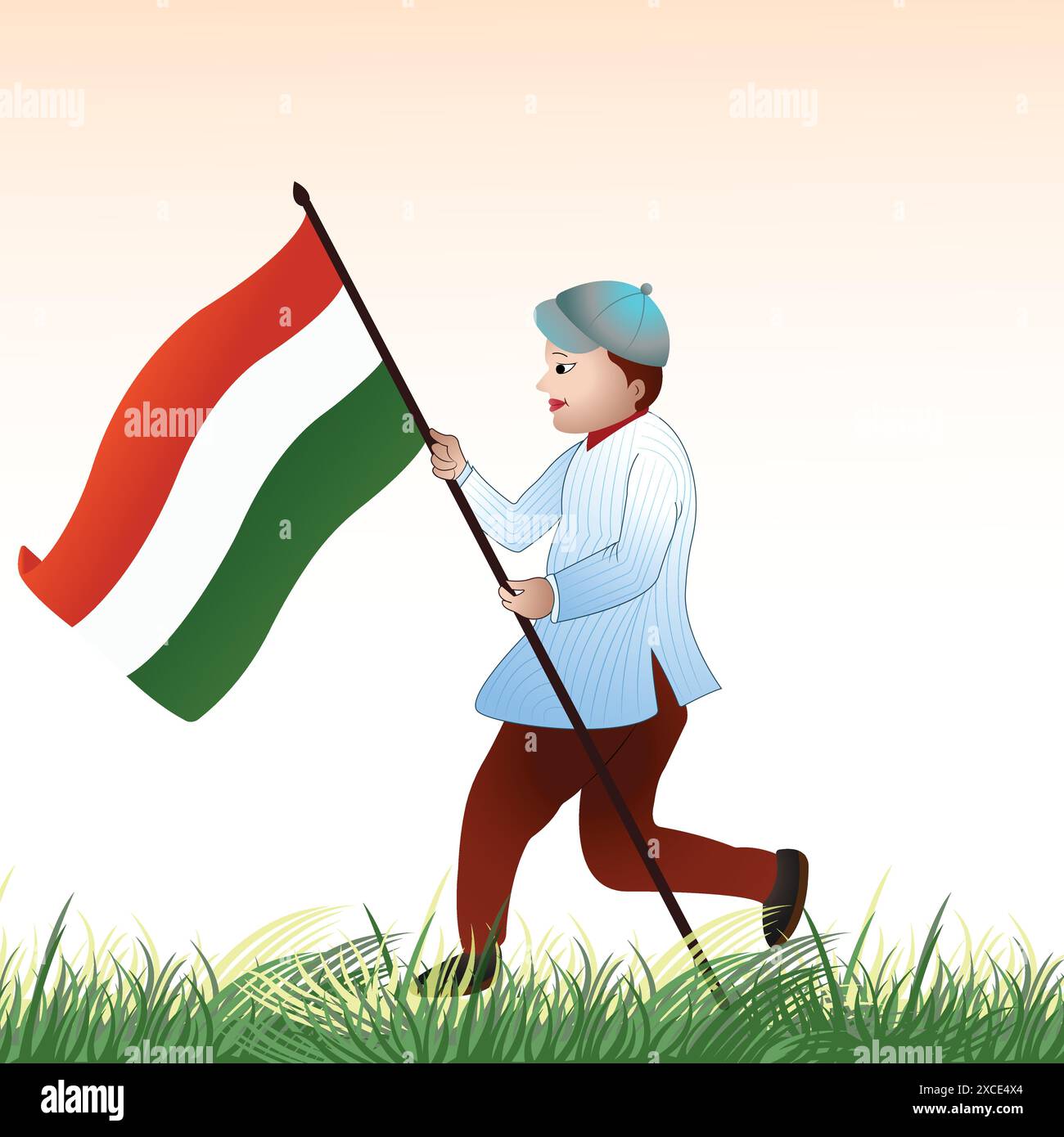 Man hand holding Indian flag with happy independence day background ...