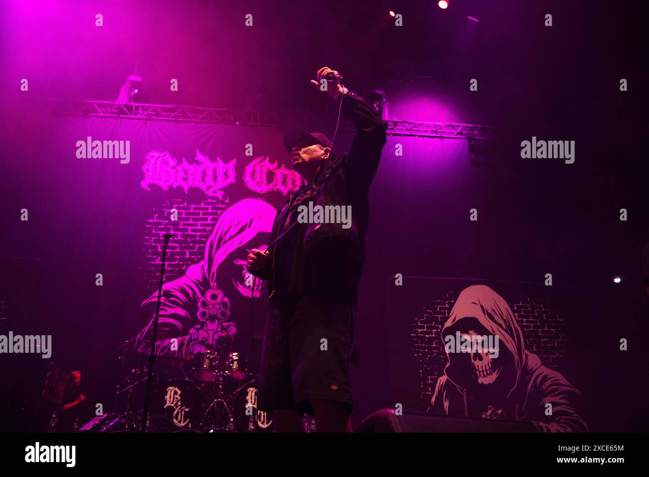 American rap metal band, Body Count featuring rapper Icet, performing