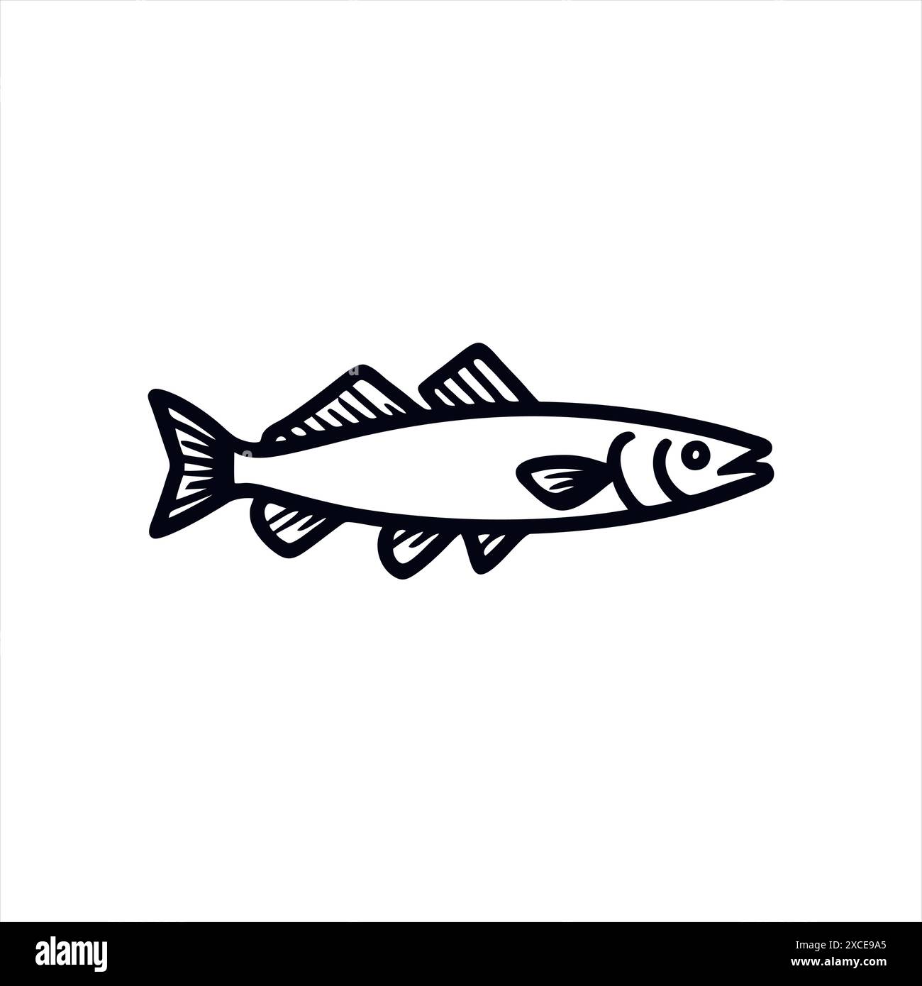 Simple fish Vector with Minimalist and modern design Stock Vector Image ...