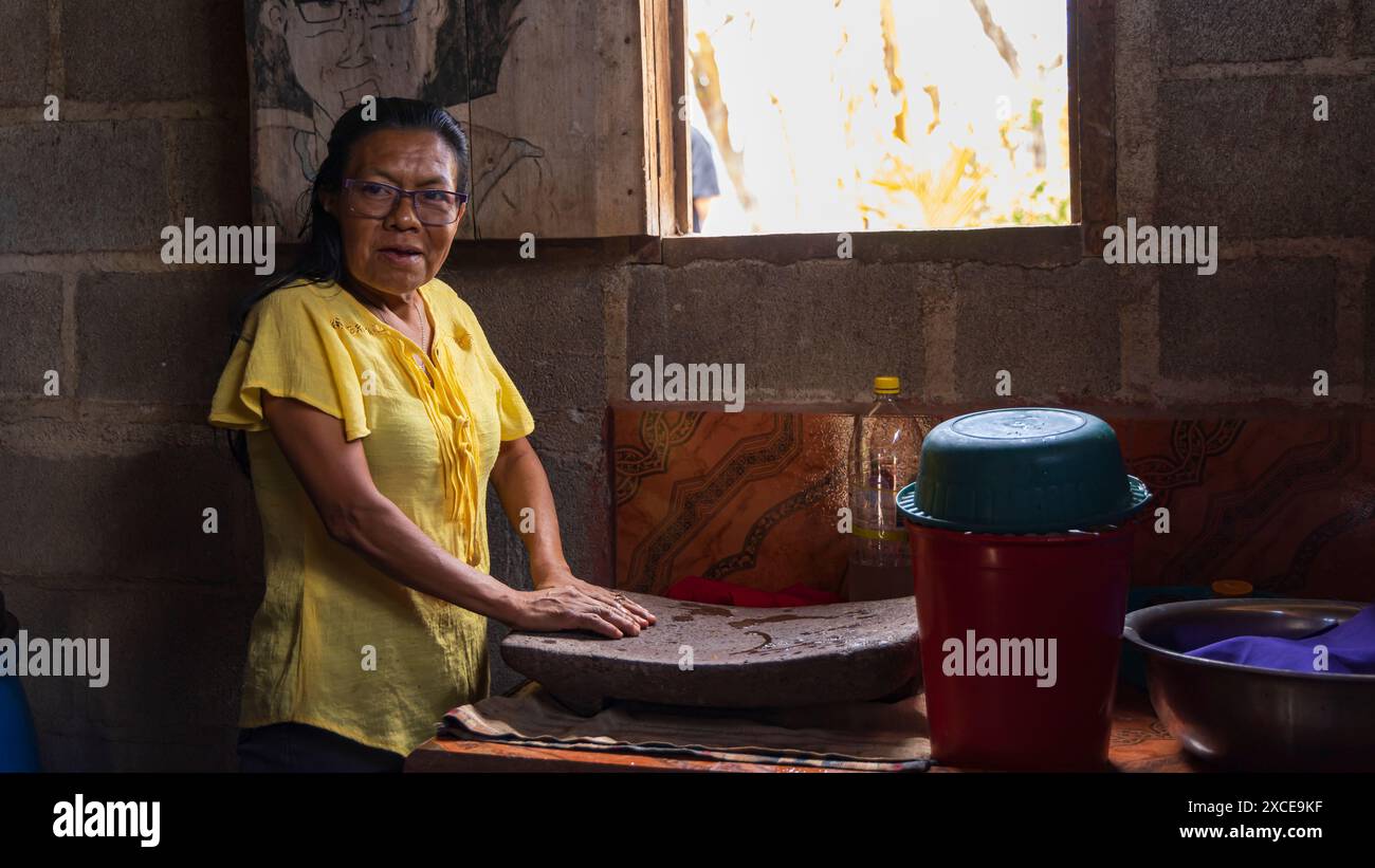El Chile, Nicaragua - March 13, 2024: Women of the Nicaraguan