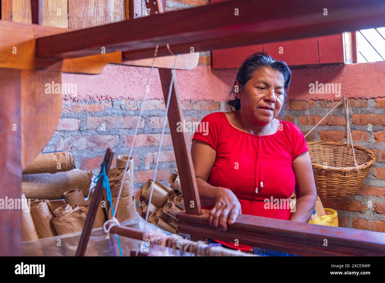 El Chile, Nicaragua - March 13, 2024: Nicaraguan indigenous artisan