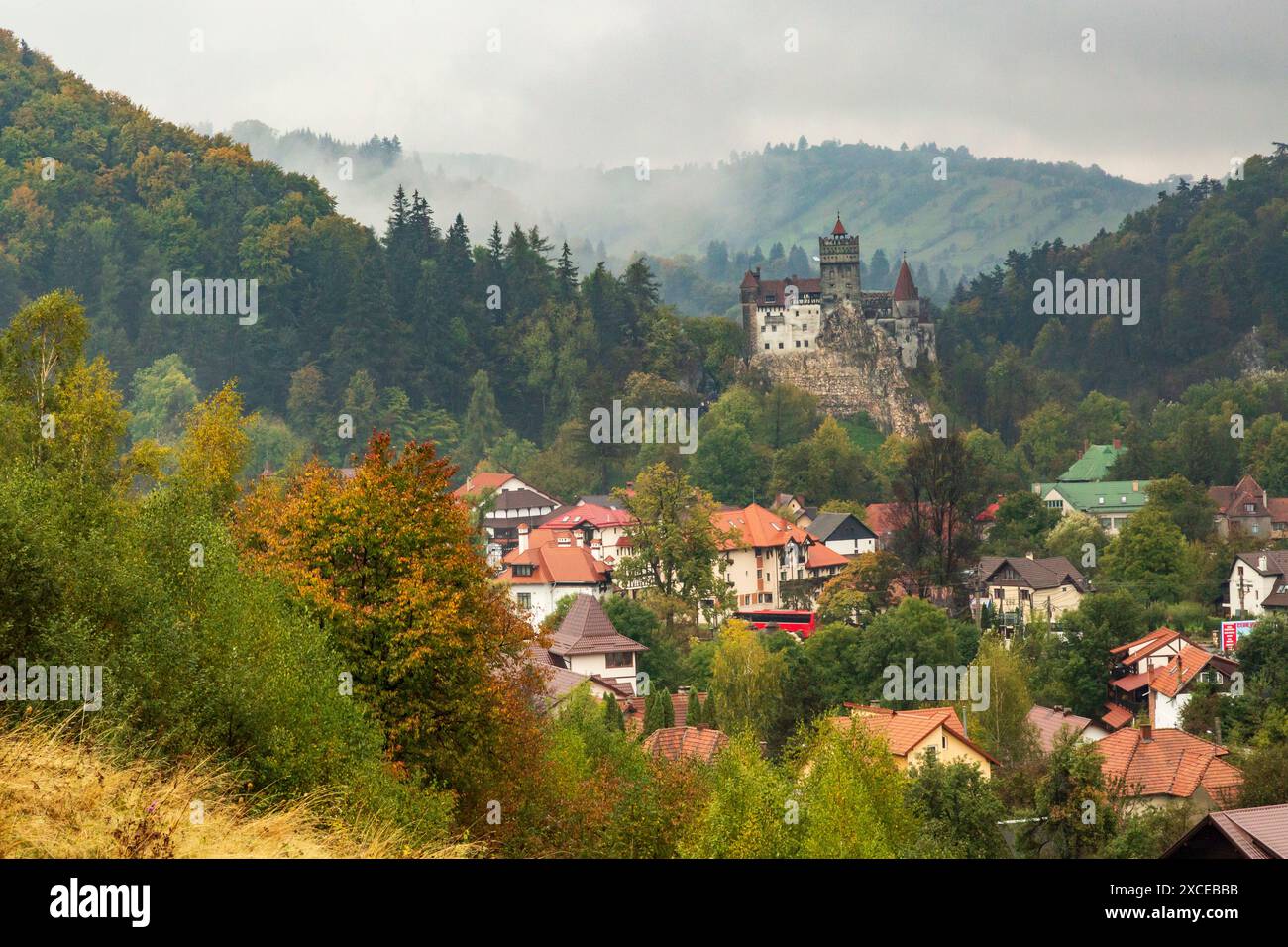 Europe, Romania, Transylvania. Bran. Bran Castle. Home of Count Dracula ...