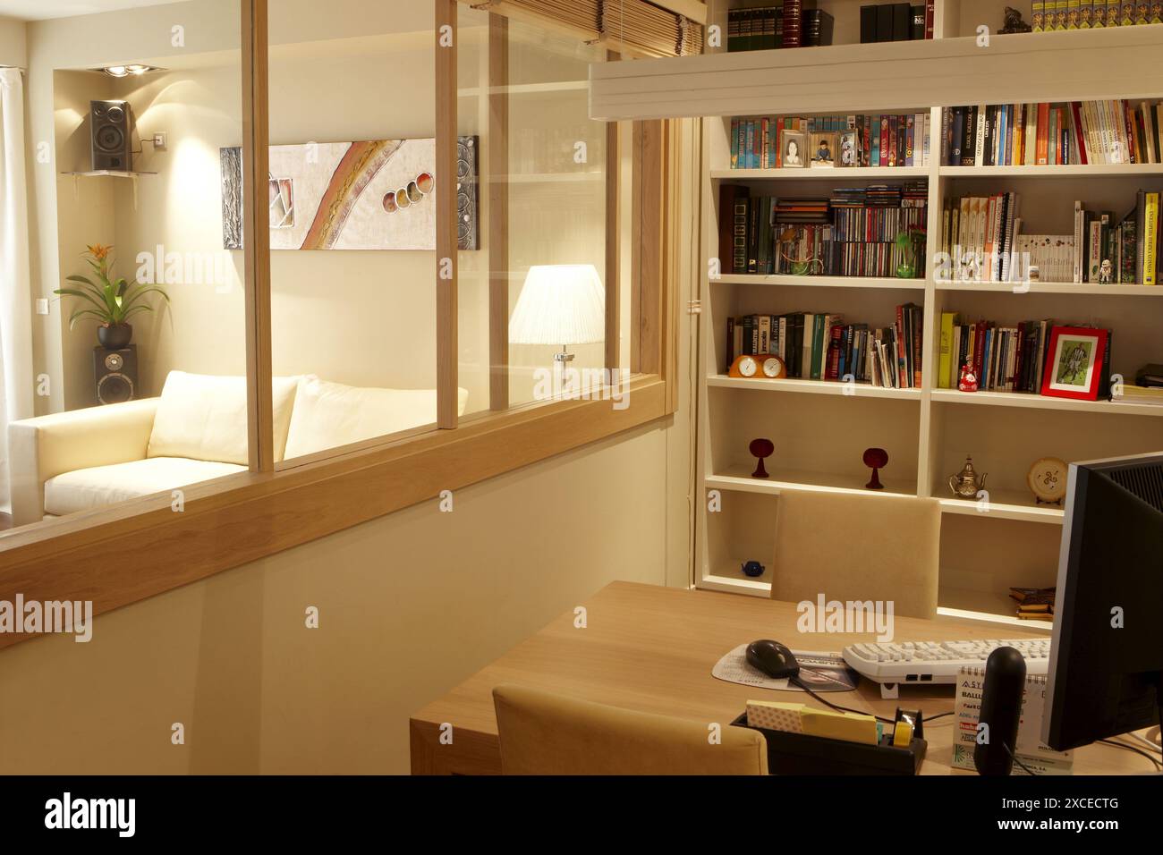 Office and living room, interior design Stock Photo - Alamy