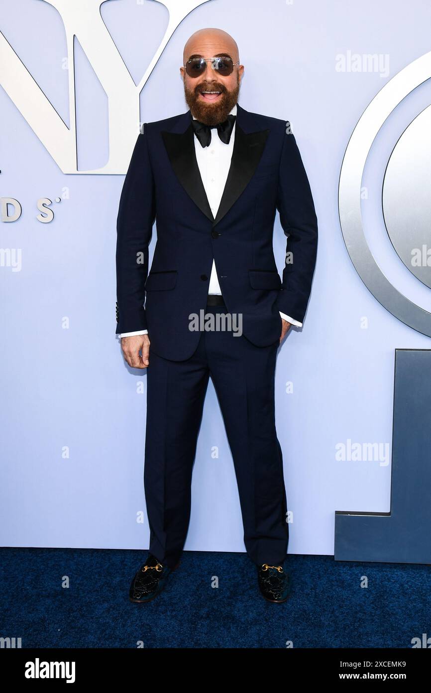 New York, USA. 16th June, 2024. David Adjmi walking on the red carpet at the 77th Annual Tony Awards held at The David H. Koch Theater at Lincoln Center in New York, NY on Sunday, June 16, 2023. (Photo by Anthony Behar/Sipa USA) Credit: Sipa USA/Alamy Live News Stock Photo