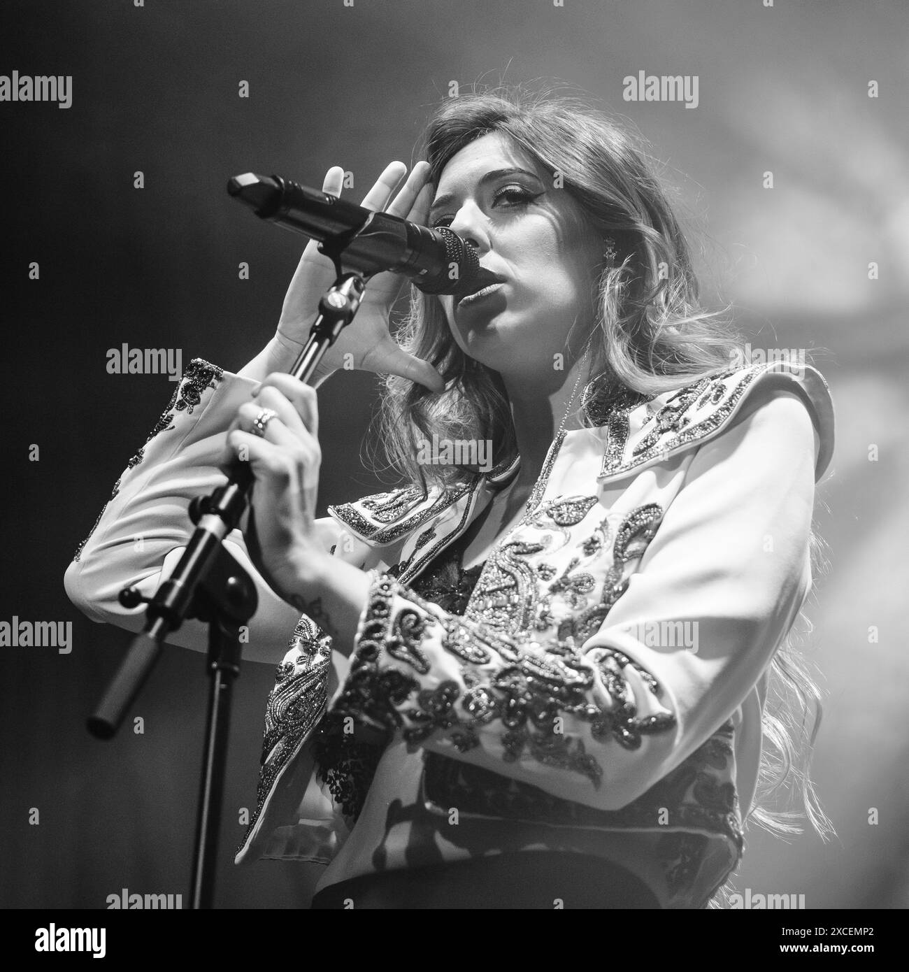 Madrid, Spain. 16th June, 2024. The singer Marina Carmona performs during the concert at the Sala Villanos in Madrid, June 16, 2024, Spain (Photo by Oscar Gonzalez/Sipa USA) Credit: Sipa USA/Alamy Live News Stock Photo