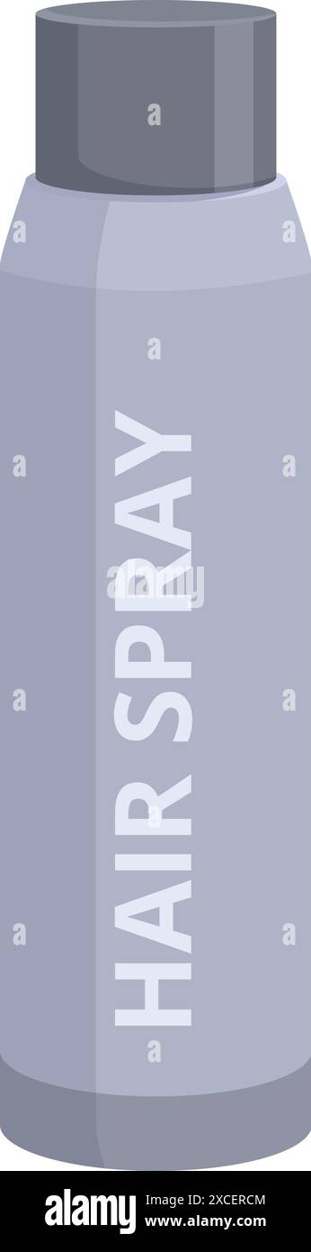 Gray hair spray bottle standing on a white background Stock Vector ...