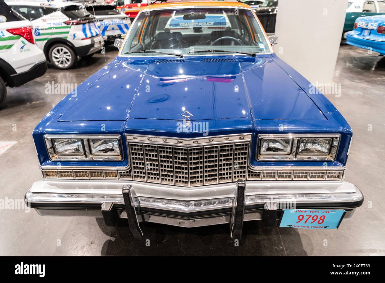 Greenlight 1:64 &ndash; Plymouth Grand Fury 1986 Polizia (Blu) &ndash; Modello Pressofuso Per Collezionisti