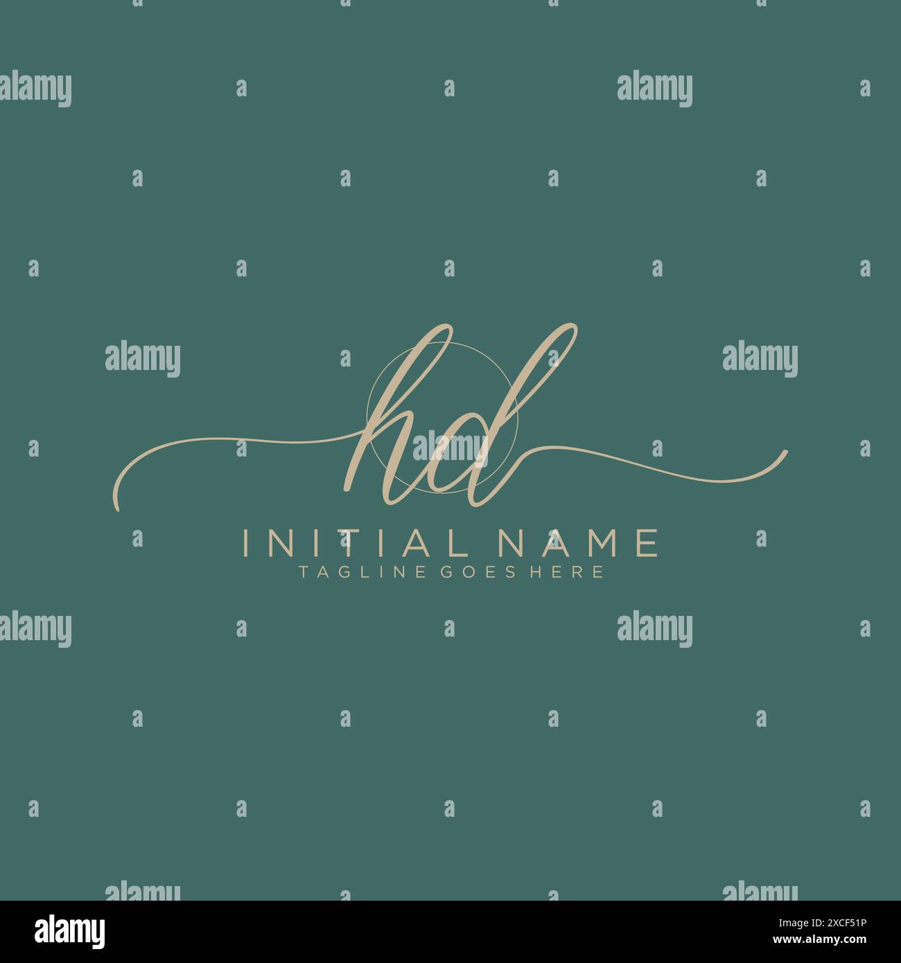 HD Initial handwriting with circle template Stock Vector Image & Art ...