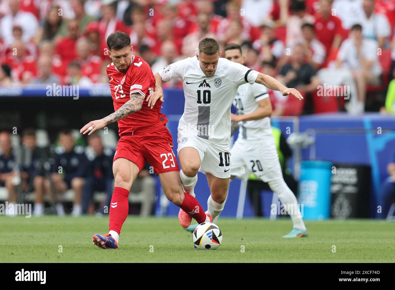 Timi Max Elsnik (Slovenia)PierreEmile Hojbjerg (Denmark) during the