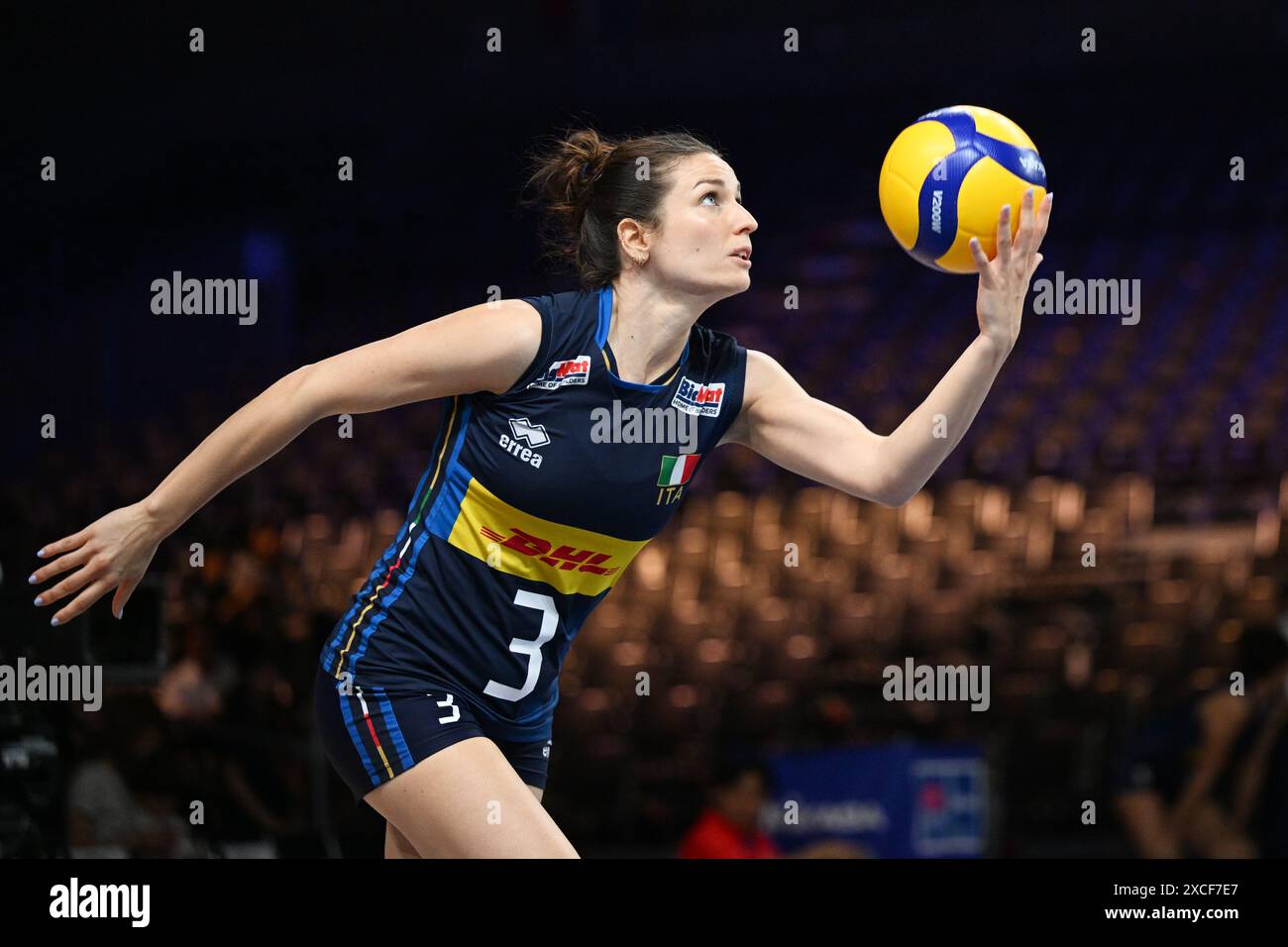 West Japan General Exhibition Center, Fukuoka, Japan. 14th June, 2024. Carlotta Cambi (ITA), JUNE 14, 2024 - Volleyball : FIVB Volleyball Nations League 2024 Women's Preliminary Round between Italy 3-0 South Korea at West Japan General Exhibition Center, Fukuoka, Japan. Credit: MATSUO.K/AFLO SPORT/Alamy Live News Stock Photo