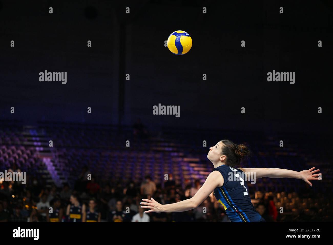 West Japan General Exhibition Center, Fukuoka, Japan. 14th June, 2024. Carlotta Cambi (ITA), JUNE 14, 2024 - Volleyball : FIVB Volleyball Nations League 2024 Women's Preliminary Round between Italy 3-0 South Korea at West Japan General Exhibition Center, Fukuoka, Japan. Credit: MATSUO.K/AFLO SPORT/Alamy Live News Stock Photo