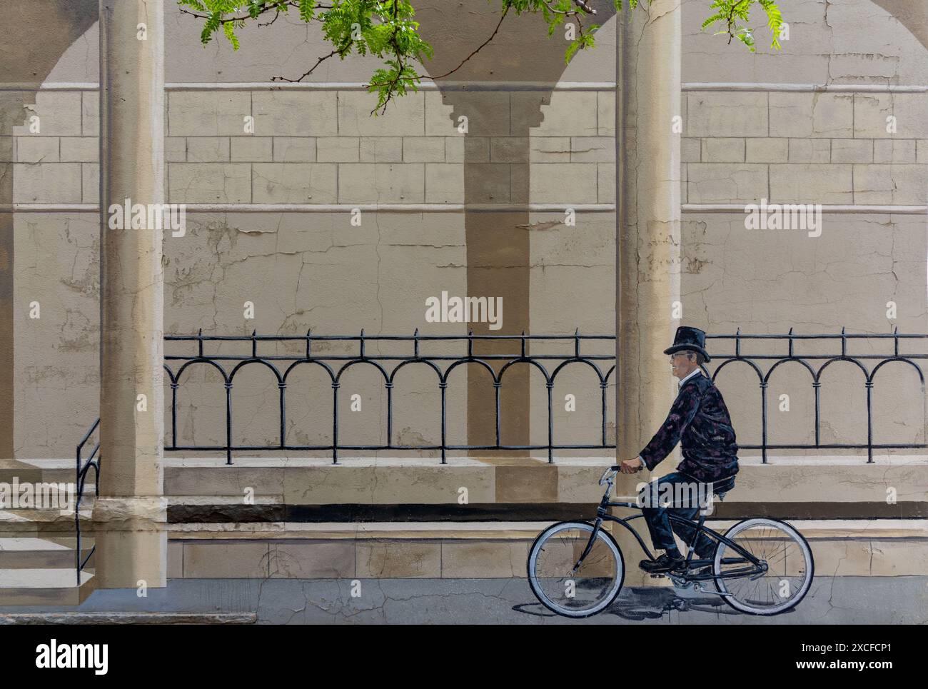 Colorado Springs, Colorado - June 9, 2024: Beautiful mural on “The Warehouse”, an abandoned building in downtown Colorado Springs, Colorado. Stock Photo